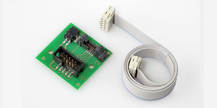 Adaptateur codeur-connecteur, pas de 1,27 mm sur pas de 2,54 mm (DIN 41651)